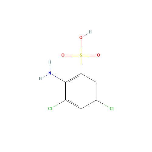 2-amino-3,5-dichlorobenzenesulfonic acid (CAS: 6406-21-9) - Chemical Structure and Molecular Formula 