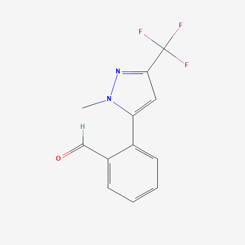 2-[2-methyl-5-(trifluoromethyl)pyrazol-3-yl]benzaldehyde (CAS: 898289-61-7) - Related Chemical Product