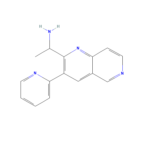 1-(3-pyridin-2-yl-1,6-naphthyridin-2-yl)ethanamine (CAS: 1259521-27-1) - Chemical Structure and Molecular Formula 