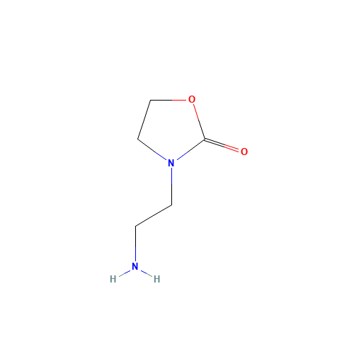3-(2-aminoethyl)-1,3-oxazolidin-2-one (CAS: 141778-93-0) - Chemical Structure and Molecular Formula 