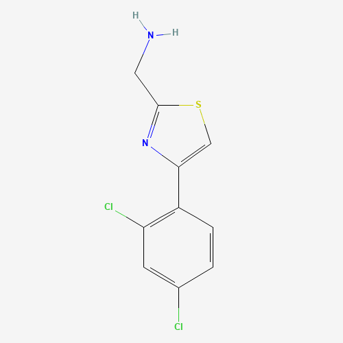 [4-(2,4-dichlorophenyl)-1,3-thiazol-2-yl]methanamine (CAS: 643723-54-0) - Chemical Structure and Molecular Formula 