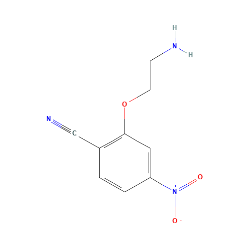 2-(2-aminoethoxy)-4-nitrobenzonitrile (CAS: 1356009-62-5) - Chemical Structure and Molecular Formula 