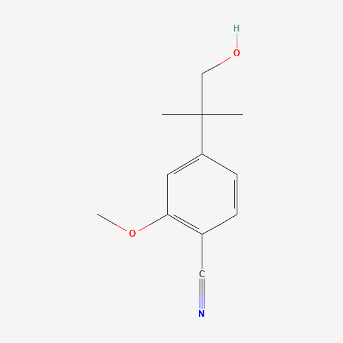 4-(1-hydroxy-2-methylpropan-2-yl)-2-methoxybenzonitrile (CAS: 1255207-27-2) - Related Chemical Product