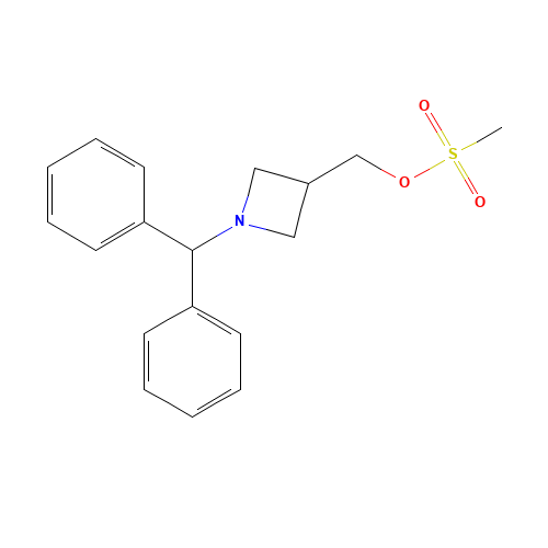 (1-benzhydrylazetidin-3-yl)methyl methanesulfonate (CAS: 162698-41-1) - Chemical Structure and Molecular Formula 