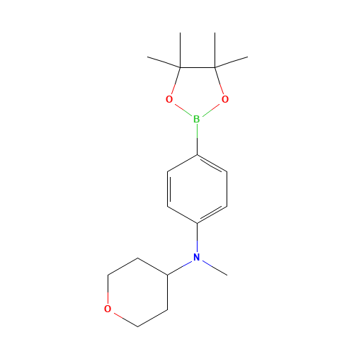 N-methyl-N-[4-(4,4,5,5-tetramethyl-1,3,2-dioxaborolan-2-yl)phenyl]oxan-4-amine (CAS: 1415794-06-7) - Related Chemical Product