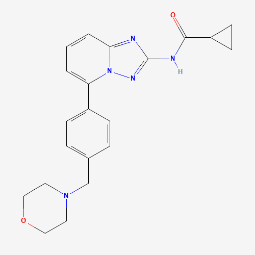 N-[5-[4-(morpholin-4-ylmethyl)phenyl]-[1,2,4]triazolo[1,5-a]pyridin-2-yl]cyclopropanecarboxamide (CAS: 1142938-50-8) - Related Chemical Product