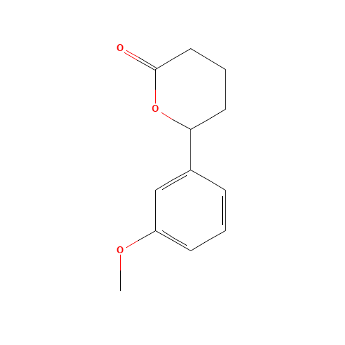 6-(3-methoxyphenyl)oxan-2-one (CAS: 117843-26-2) - Chemical Structure and Molecular Formula 