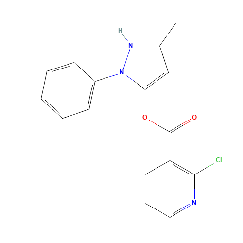 (5-methyl-2-phenyl-1,5-dihydropyrazol-3-yl) 2-chloropyridine-3-carboxylate (CAS: 680579-30-0) - Related Chemical Product