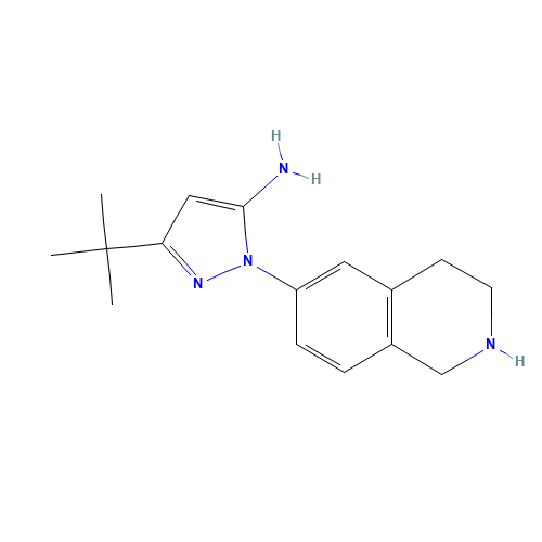 5-tert-butyl-2-(1,2,3,4-tetrahydroisoquinolin-6-yl)pyrazol-3-amine (CAS: 897374-41-3) - Related Chemical Product