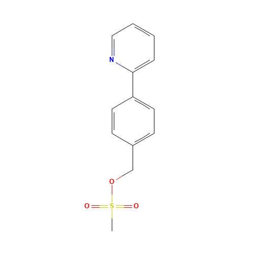 (4-pyridin-2-ylphenyl)methyl methanesulfonate (CAS: 1000668-72-3) - Chemical Structure and Molecular Formula 