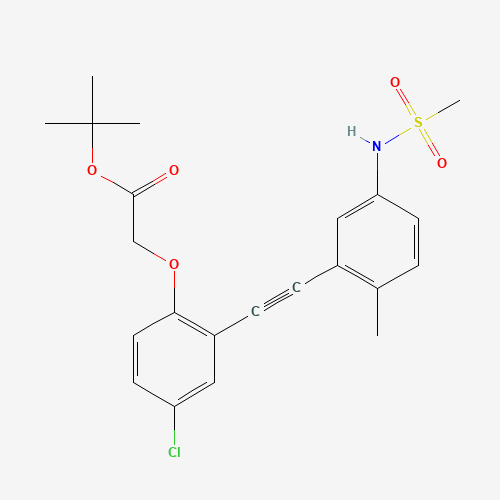 tert-butyl 2-[4-chloro-2-[2-[5-(methanesulfonamido)-2-methylphenyl]ethynyl]phenoxy]acetate (CAS: 1240288-41-8) - Related Chemical Product