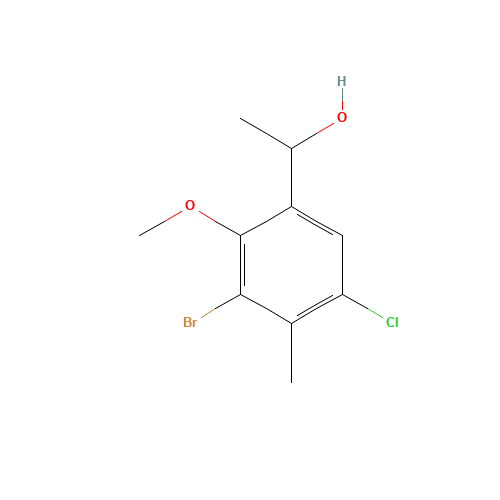1-(3-bromo-5-chloro-2-methoxy-4-methylphenyl)ethanol (CAS: 1382996-38-4) - Related Chemical Product