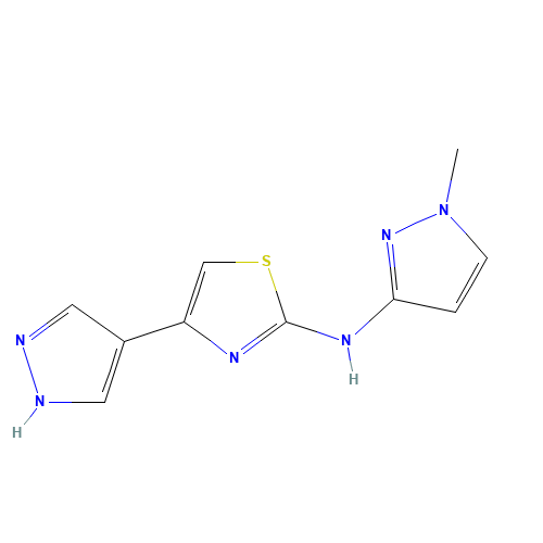 N-(1-methylpyrazol-3-yl)-4-(1H-pyrazol-4-yl)-1,3-thiazol-2-amine (CAS: 1235312-83-0) - Related Chemical Product