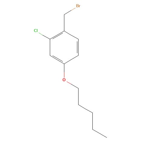 1-(bromomethyl)-2-chloro-4-pentoxybenzene (CAS: 275384-50-4) - Related Chemical Product