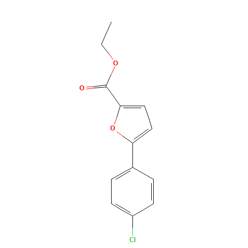 ethyl 5-(4-chlorophenyl)furan-2-carboxylate (CAS: 60336-03-0) - Chemical Structure and Molecular Formula 
