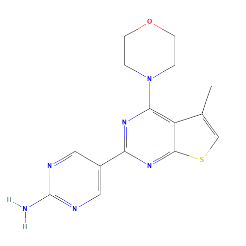 5-(5-methyl-4-morpholin-4-ylthieno[2,3-d]pyrimidin-2-yl)pyrimidin-2-amine (CAS: 1033740-44-1) - Related Chemical Product