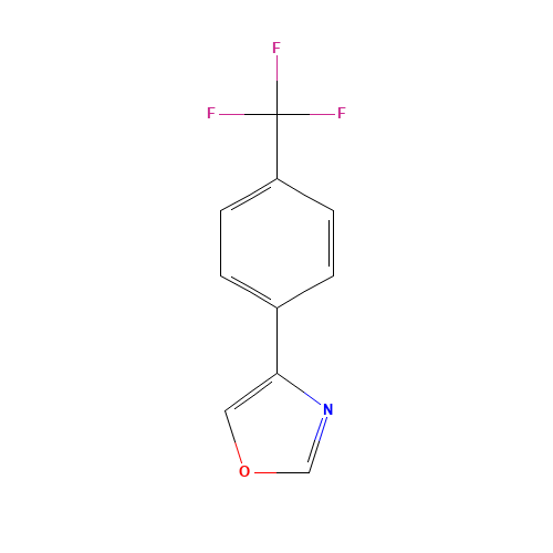 4-[4-(trifluoromethyl)phenyl]-1,3-oxazole (CAS: 1126636-40-5) - Chemical Structure and Molecular Formula 