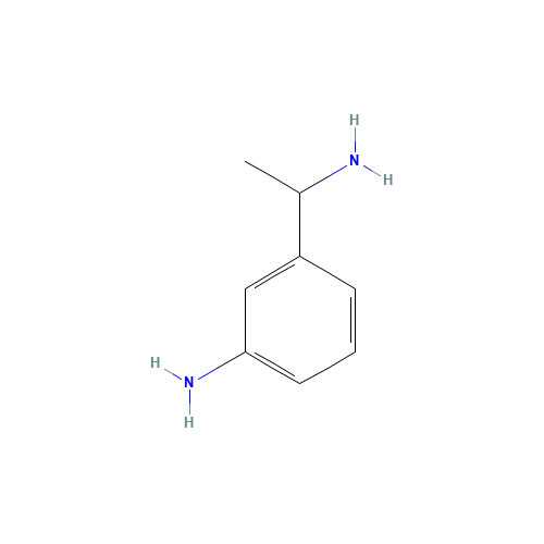 3-(1-aminoethyl)aniline (CAS: 129725-48-0) - Chemical Structure and Molecular Formula 