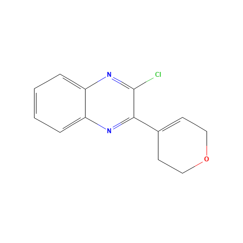 2-chloro-3-(3,6-dihydro-2H-pyran-4-yl)quinoxaline (CAS: 1350607-92-9) - Chemical Structure and Molecular Formula 