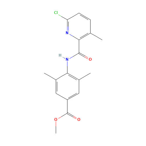 methyl 4-[(6-chloro-3-methylpyridine-2-carbonyl)amino]-3,5-dimethylbenzoate (CAS: 1529760-72-2) - Related Chemical Product