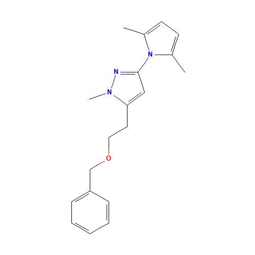 3-(2,5-dimethylpyrrol-1-yl)-1-methyl-5-(2-phenylmethoxyethyl)pyrazole (CAS: 1453214-17-9) - Related Chemical Product