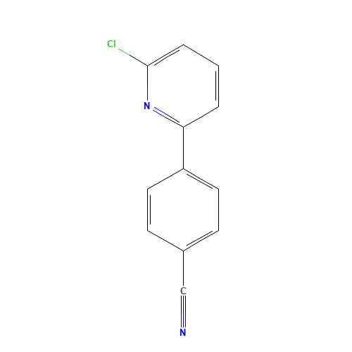4-(6-chloropyridin-2-yl)benzonitrile (CAS: 13382-57-5) - Chemical Structure and Molecular Formula 
