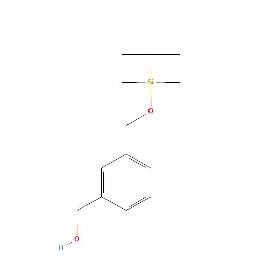 [3-[[tert-butyl(dimethyl)silyl]oxymethyl]phenyl]methanol (CAS: 81805-53-0) - Chemical Structure and Molecular Formula 