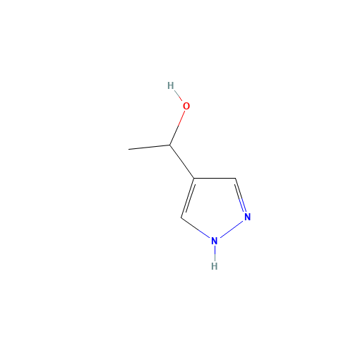 1-(1H-pyrazol-4-yl)ethanol (CAS: 23585-55-9) - Chemical Structure and Molecular Formula 