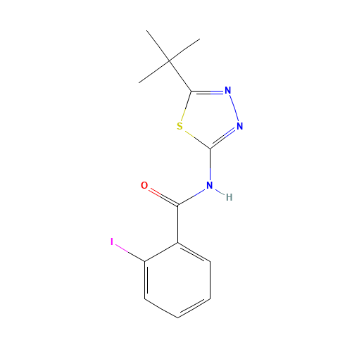 N-(5-tert-butyl-1,3,4-thiadiazol-2-yl)-2-iodobenzamide (CAS: 312927-51-8) - Related Chemical Product