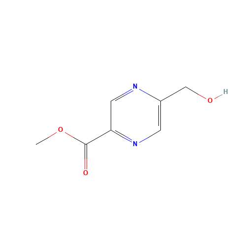 methyl 5-(hydroxymethyl)pyrazine-2-carboxylate (CAS: 1262803-64-4) - Chemical Structure and Molecular Formula 