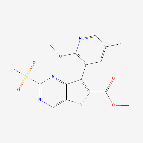 methyl 7-(2-methoxy-5-methylpyridin-3-yl)-2-methylsulfonylthieno[3,2-d]pyrimidine-6-carboxylate (CAS: 1462950-41-9) - Related Chemical Product