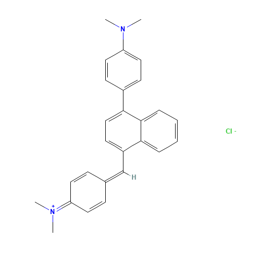 [4-[[4-[4-(dimethylamino)phenyl]naphthalen-1-yl]methylidene]cyclohexa-2,5-dien-1-ylidene]-dimethylazanium;chloride (CAS: 13158-69-5) - Related Chemical Product