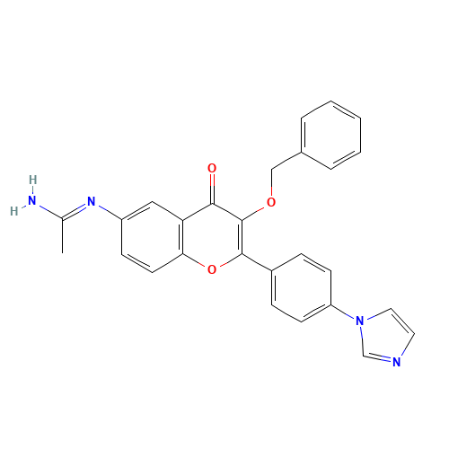 N'-[2-(4-imidazol-1-ylphenyl)-4-oxo-3-phenylmethoxychromen-6-yl]ethanimidamide (CAS: 1187016-33-6) - Related Chemical Product