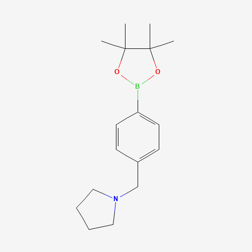 1-[[4-(4,4,5,5-tetramethyl-1,3,2-dioxaborolan-2-yl)phenyl]methyl]pyrrolidine (CAS: 884507-39-5) - Related Chemical Product