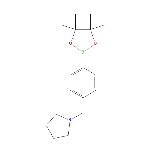 1-[[4-(4,4,5,5-tetramethyl-1,3,2-dioxaborolan-2-yl)phenyl]methyl]pyrrolidine (CAS: 884507-39-5) - Related Chemical Product