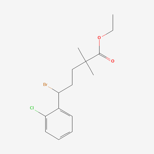 ethyl 5-bromo-5-(2-chlorophenyl)-2,2-dimethylpentanoate (CAS: 1373492-17-1) - Related Chemical Product