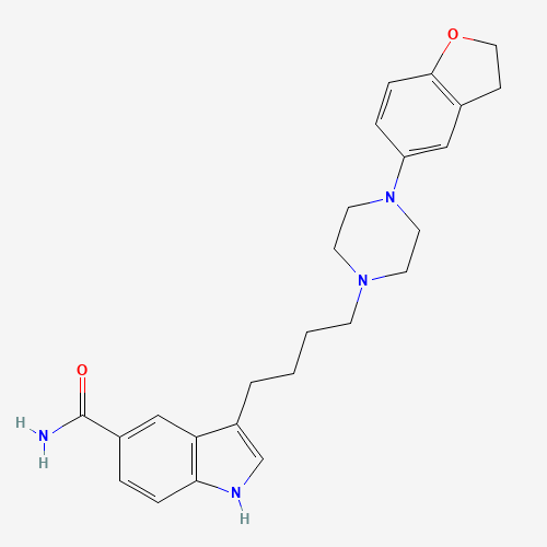 3-[4-[4-(2,3-dihydro-1-benzofuran-5-yl)piperazin-1-yl]butyl]-1H-indole-5-carboxamide (CAS: 765272-99-9) - Related Chemical Product