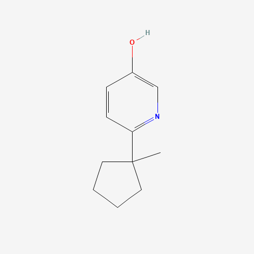 6-(1-methylcyclopentyl)pyridin-3-ol (CAS: 1196074-33-5) - Chemical Structure and Molecular Formula 