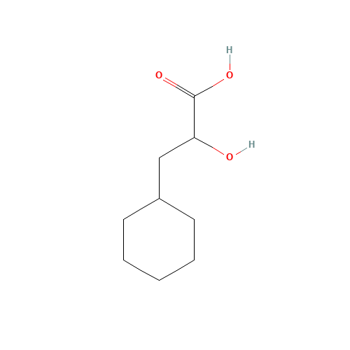 3-cyclohexyl-2-hydroxypropanoic acid (CAS: 25400-54-8) - Chemical Structure and Molecular Formula 