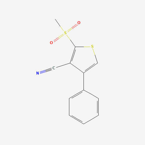 2-methylsulfonyl-4-phenylthiophene-3-carbonitrile (CAS: 116526-64-8) - Chemical Structure and Molecular Formula 