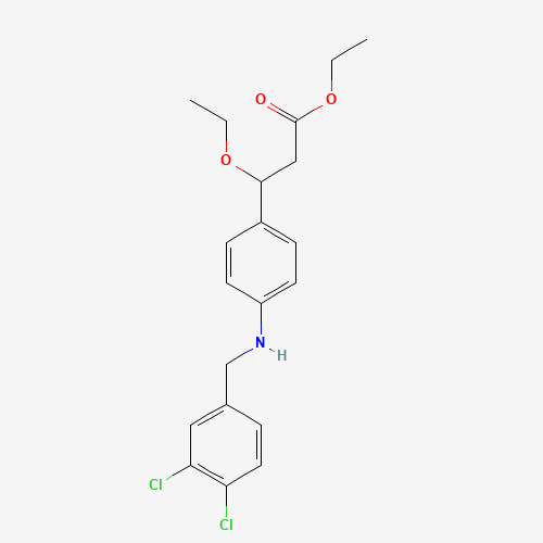 ethyl 3-[4-[(3,4-dichlorophenyl)methylamino]phenyl]-3-ethoxypropanoate (CAS: 1202576-84-8) - Related Chemical Product