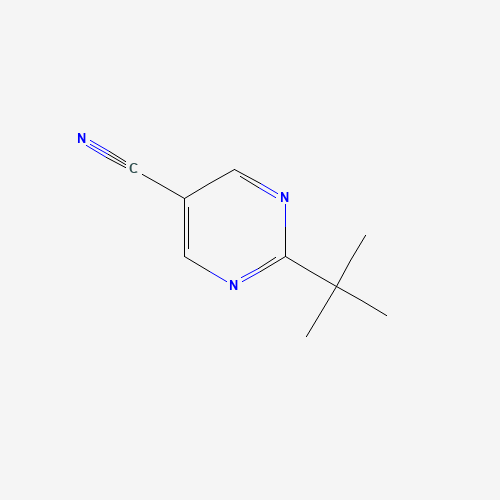 2-tert-butylpyrimidine-5-carbonitrile (CAS: 126230-72-6) - Chemical Structure and Molecular Formula 