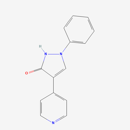 2-phenyl-4-pyridin-4-yl-1H-pyrazol-5-one (CAS: 902134-01-4) - Chemical Structure and Molecular Formula 