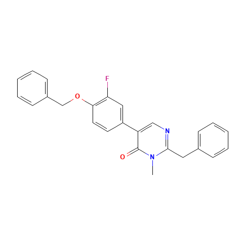 2-benzyl-5-(3-fluoro-4-phenylmethoxyphenyl)-3-methylpyrimidin-4-one (CAS: 960299-04-1) - Related Chemical Product