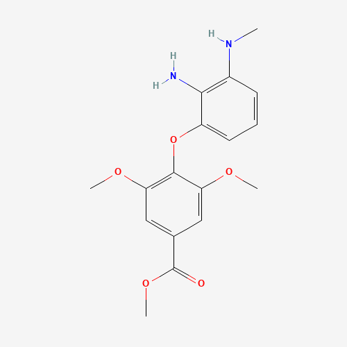methyl 4-[2-amino-3-(methylamino)phenoxy]-3,5-dimethoxybenzoate (CAS: 866082-32-8) - Chemical Structure and Molecular Formula 