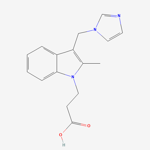 3-[3-(imidazol-1-ylmethyl)-2-methylindol-1-yl]propanoic acid (CAS: 76894-77-4) - Related Chemical Product