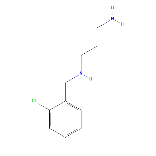N'-[(2-chlorophenyl)methyl]propane-1,3-diamine (CAS: 161799-66-2) - Chemical Structure and Molecular Formula 