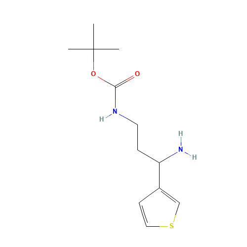 tert-butyl N-(3-amino-3-thiophen-3-ylpropyl)carbamate (CAS: 1386398-78-2) - Related Chemical Product