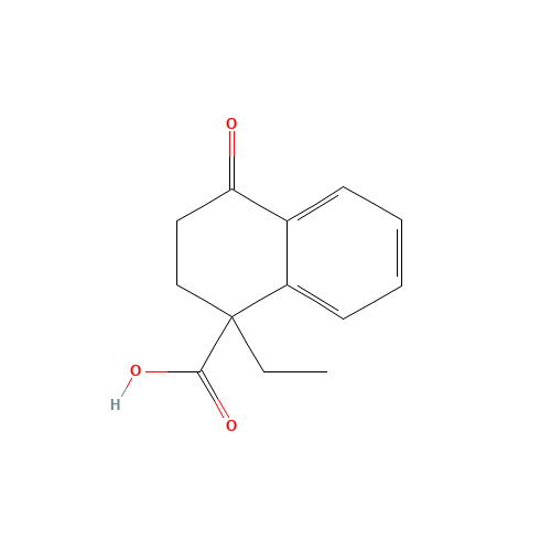 1-ethyl-4-oxo-2,3-dihydronaphthalene-1-carboxylic acid (CAS: 2572-89-6) - Chemical Structure and Molecular Formula 