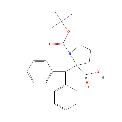 2-benzhydryl-1-[(2-methylpropan-2-yl)oxycarbonyl]pyrrolidine-2-carboxylic acid (CAS: 351002-64-7) - Related Chemical Product
